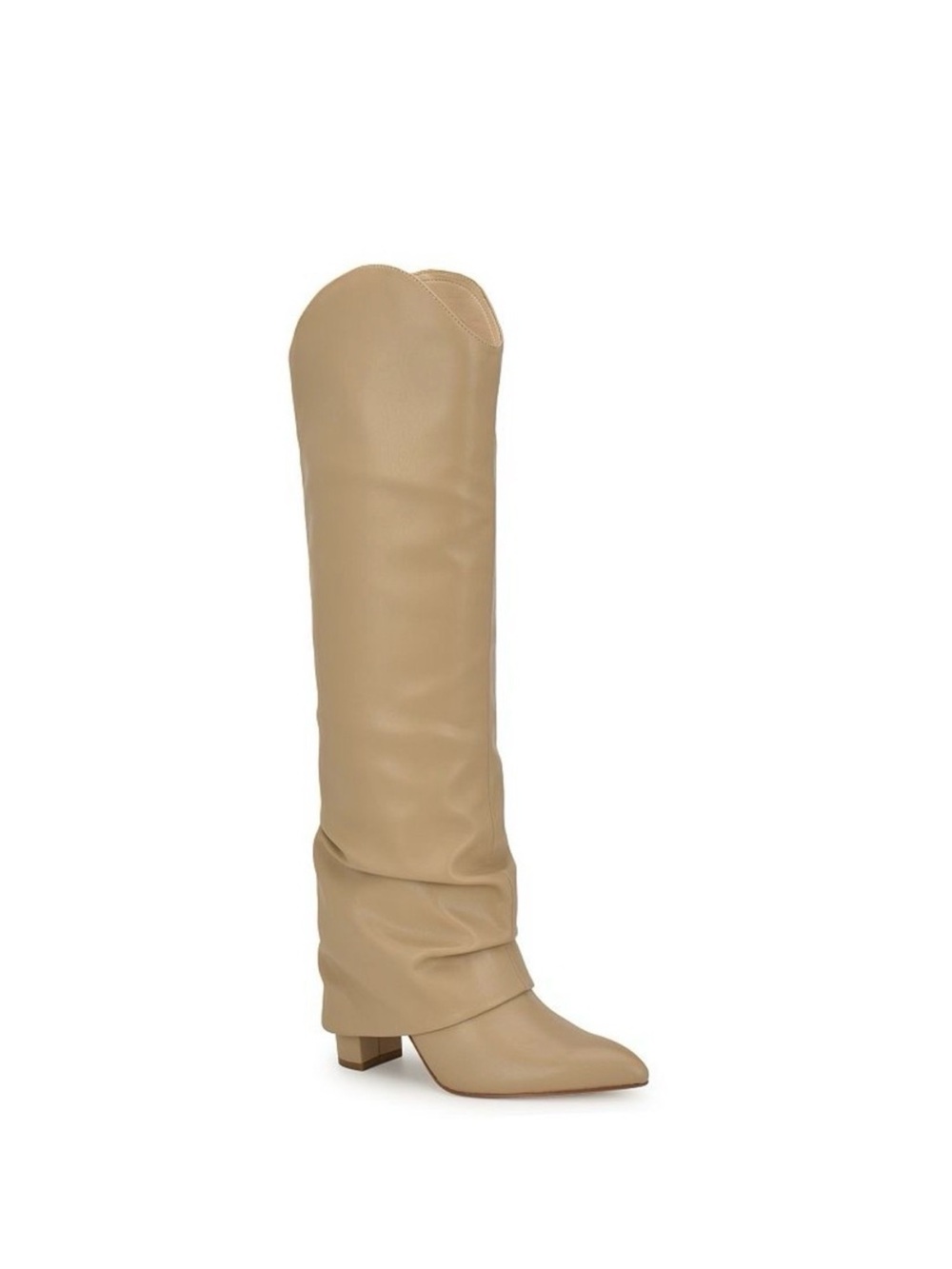 Nine West Lindey Women's Knee-High Boots Pointed Toe Block Heel Size 7